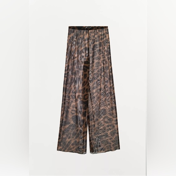 Zara Pants - Zara Brown and Black Wide Leg Pants